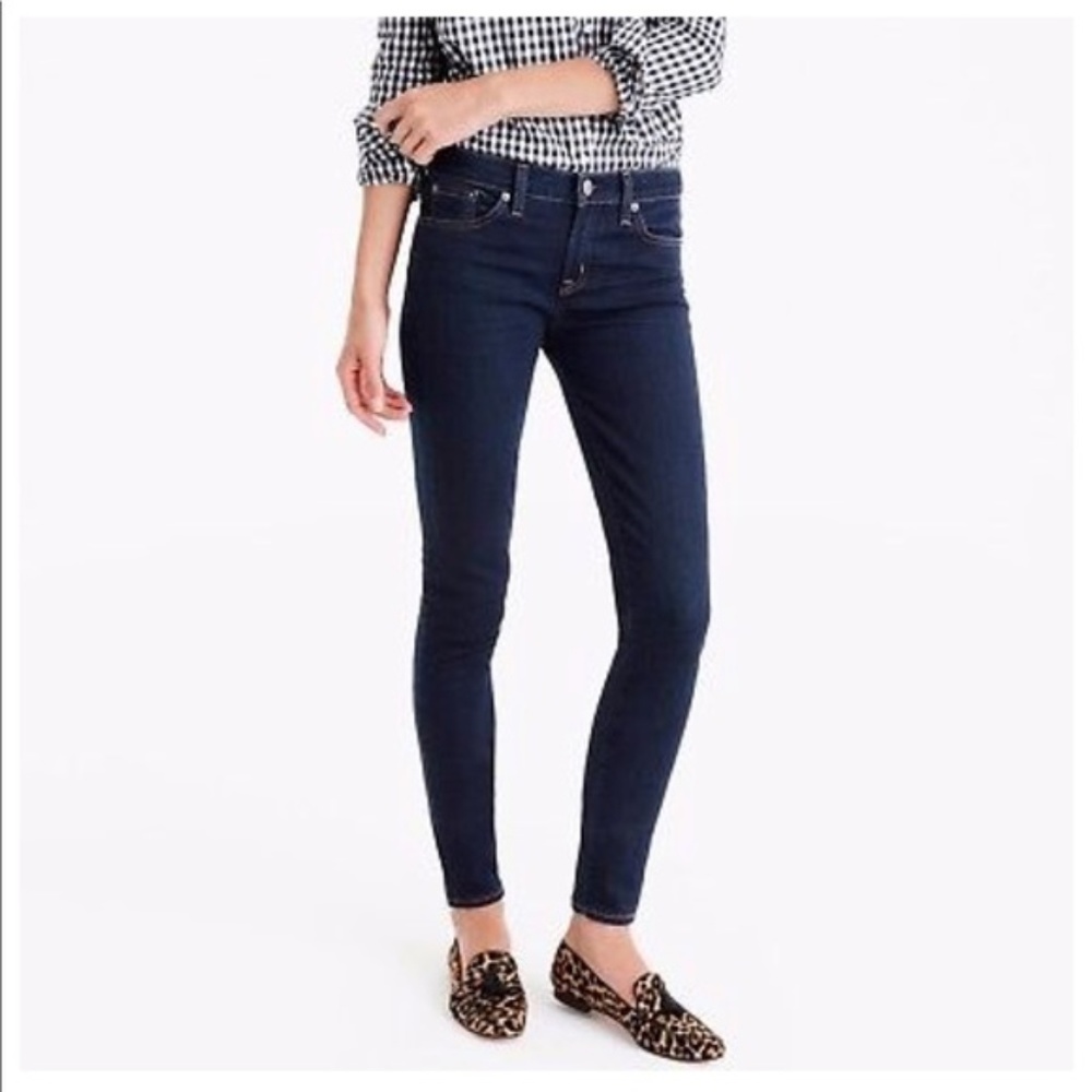 J crew toothpick ankle jeans in classic rinse wash